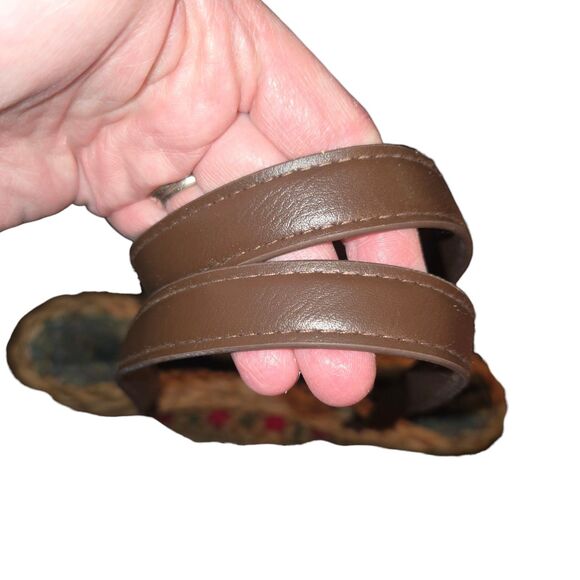 Natural Life Nantucket Large Flower Embroidered Straw Market Tote Bag 17"X12"X6" - Picture 6 of 11